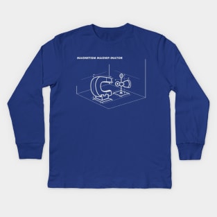 Magnetism Magnif-inator blueprint Kids Long Sleeve T-Shirt